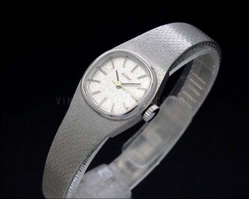 Bracelet De Montre Vintage En Métal ROWI - Modèle Fixo-Flex 37 - Super état - Pour Femme