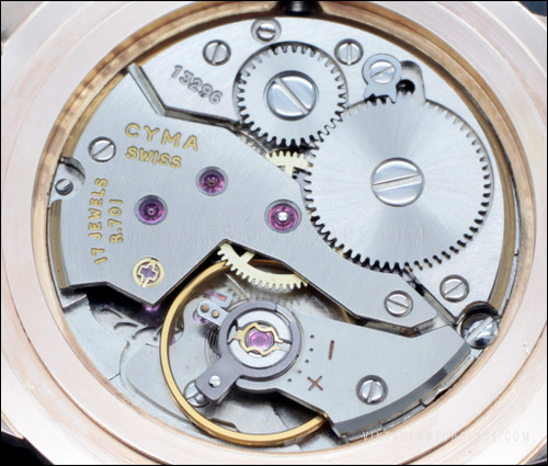 Cyma Dress Swiss mechanical vintage 1960s watch , Rose goldplated 701 ...