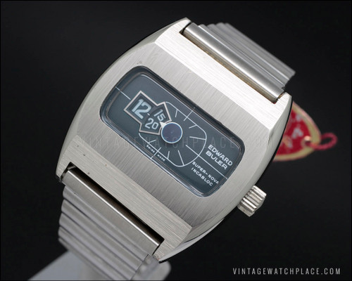 New Old Stock Buler Super-Nova jump hour vintage watch