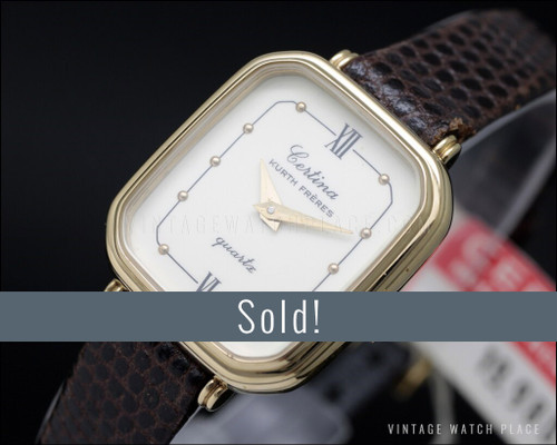 New Old Stock Ladies' Certina Kurth Freres, original strap & buckle!
