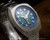 Vintage Technos Incabloc automatic watch displayed on the wrist for size reference