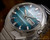 New Old Stock NOS Sakay automatic vintage watch, blue dial, faceted crystal