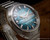 New Old Stock NOS Sakay automatic vintage watch, blue dial, faceted crystal