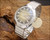 NOS Sakay automatic vintage watch, Olive/brown dial