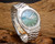 New Old Stock NOS Sakay automatic vintage watch, blue/green dial, faceted crystal