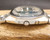 New Old Stock NOS Sakay automatic vintage watch, blue/green dial, faceted crystal