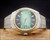 New Old Stock NOS Fortaine automatic vintage watch, faceted crystal, green dial