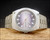 New Old Stock NOS Osman automatic vintage watch, purple dial, faceted crystal