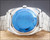 New Old Stock NOS Osman automatic vintage watch, blue dial, faceted crystal