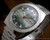 New Old Stock NOS Osman automatic vintage watch, green dial, faceted crystal