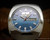 New Old Stock NOS Osman Duo-Tone automatic vintage watch, purple/blue dial, faceted crystal