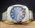 New Old Stock NOS Osman Duo-Tone automatic vintage watch, purple/blue dial, faceted crystal