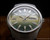 Close-up of the Osman 2378W3 dial, showing the green sunburst finish, automatic signature, 25 jewels text, Incabloc marking and day-date calendar.