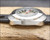 Side profile of the Voga vintage automatic watch, highlighting the all-stainless-steel case, original Plexiglas crystal and 1970s case proportions.