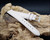 Vintage style leather strap, Ivory,  18-20 mm.