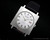 Swiss made new old stock Thermidor square Flat Dress mechanical vintage watch, black leather strap, NOS, Unitas 6480N movement, silver dial
