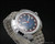 N.O.S. Cler big fancy shape automatic vintage watch, two tone blue dial