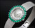 New Old Stock Thermidor vintage mechanical Cocktail jewelry watch, 925 Silver with natural chrysoprase crystal setting, very elegant for ladies Art Deco