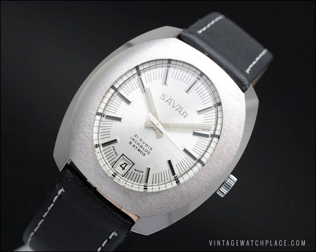Montre Vintage Suisse Savar 3226/2 - Calendrier, Remontage Manuel - Années 60 - Neuve NOS