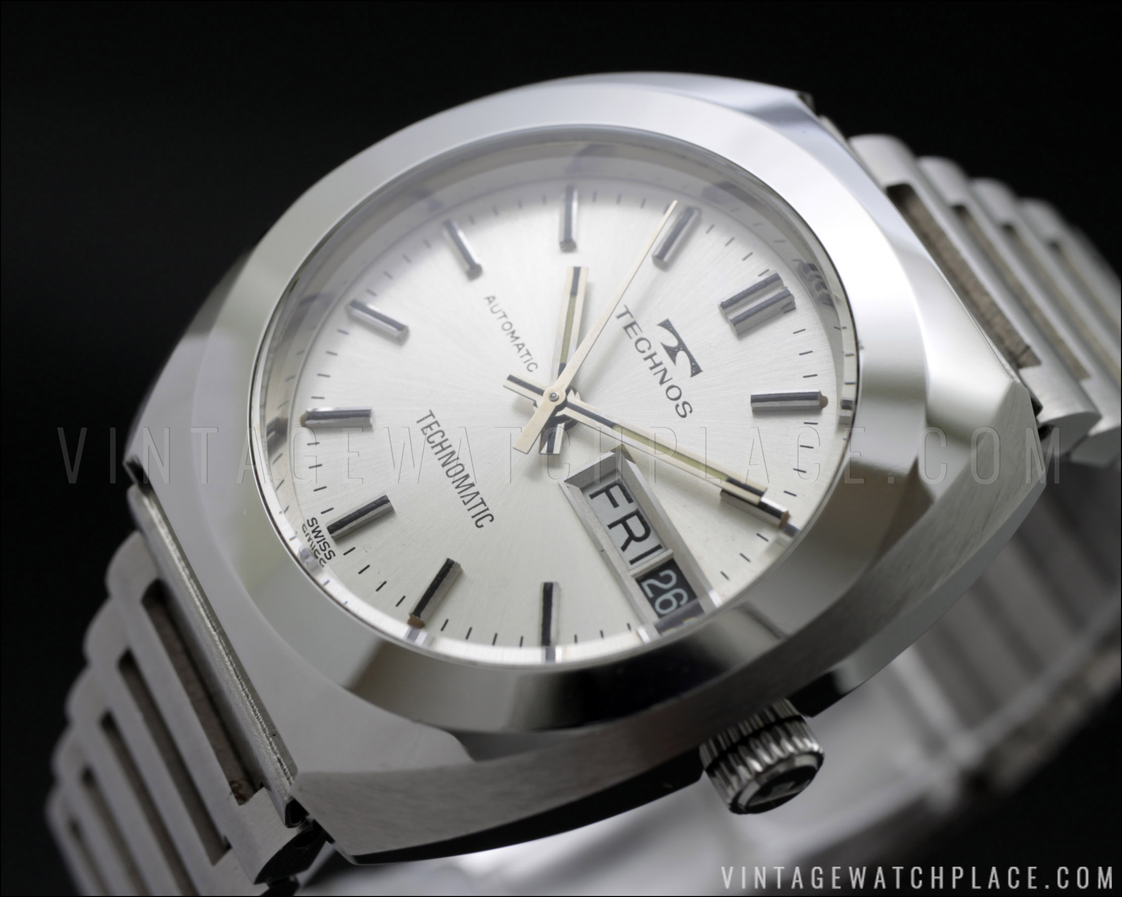 12A38】 1円スタート TECHNOS ARGUS AUTOMATIC テクノス アーガス 