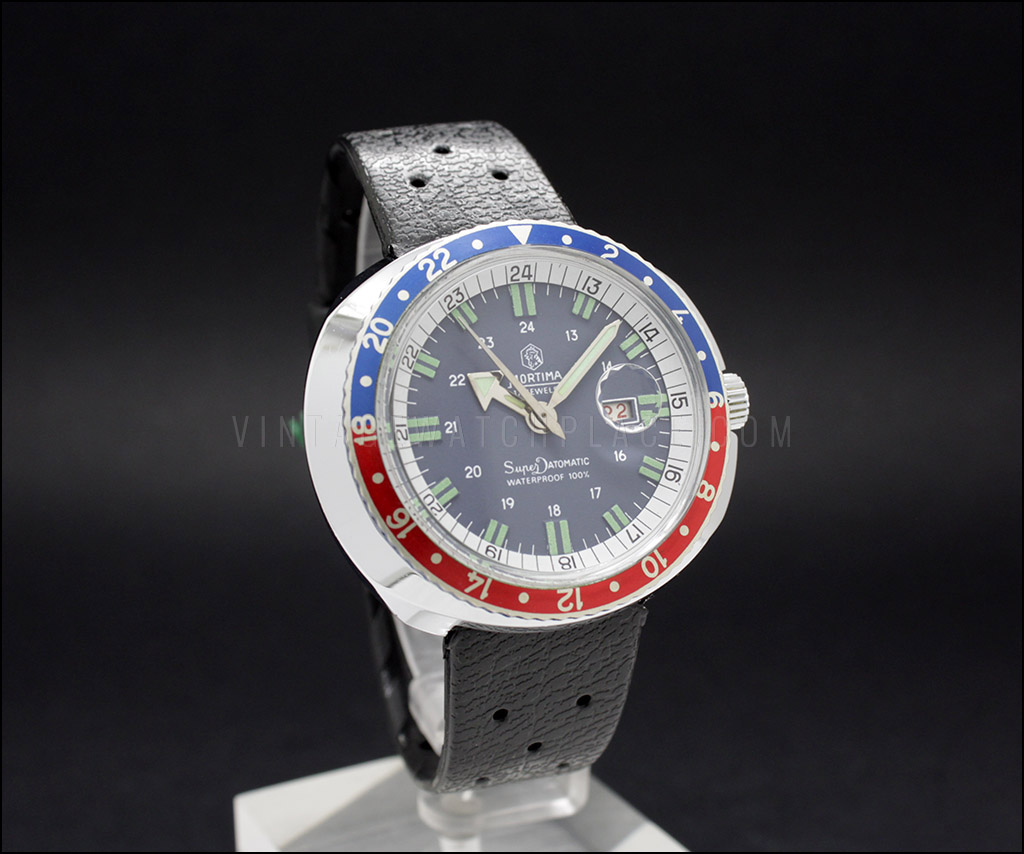 Mortima Superdatomatic Diver's Diver rotating Pepsi bezel