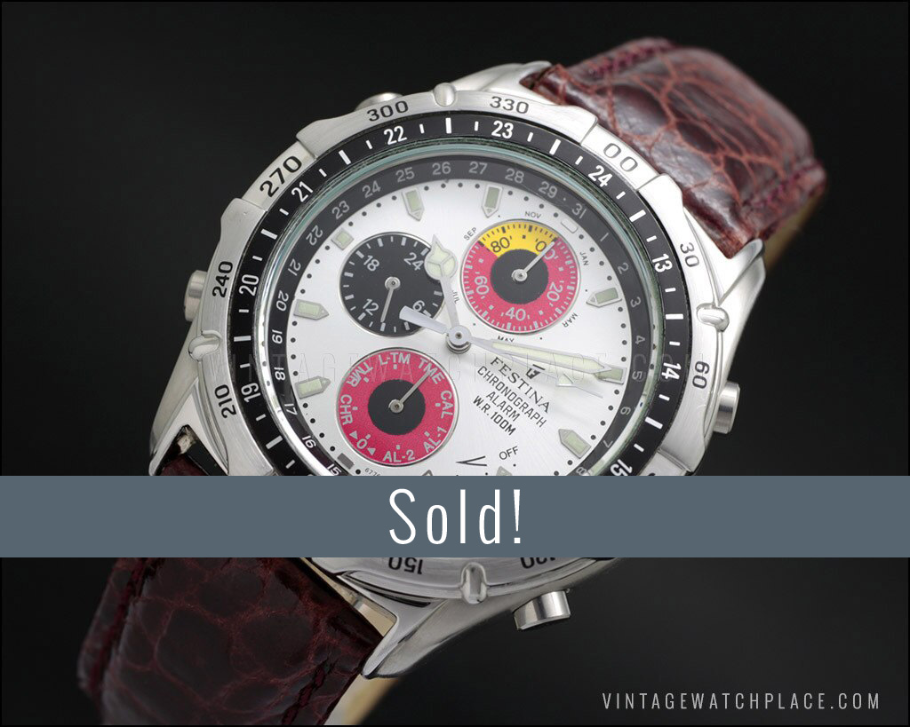 New Old Stock Festina dancing hands Chronograph vintage watch