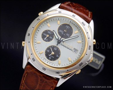 Montre Pulsar Seiko SZ051 Y182-6A60 - Chronographe Avec Alarme - Vintage Des Années 90 - Neuf Avec étiquettes