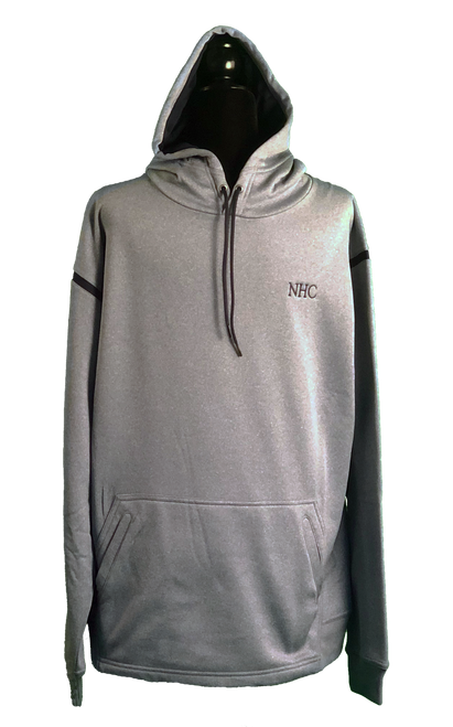 Fleece Hoodie (Pullover Design) - Grey/Navy ($1.50 Credit)