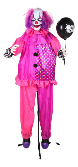 Standing Animated Clown With Balloon