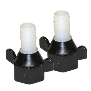 Shurflo 1/2" Barb x 1/2" NPT-F Hex/Wingnut Straight Fitting (Pair) Shurflo 1/2" Barb x 1/2" NPT-F Hex/Wingnut Straight Fitting (Pair)