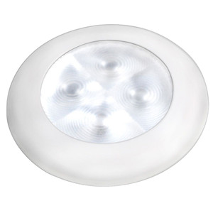 Hella Marine Slim Line LED 'Enhanced Brightness' Round Courtesy Lamp - White LED - White Plastic Bezel - 12V Hella Marine Slim Line LED 'Enhanced Brightness' Round Courtesy Lamp - White LED - White Plastic Bezel - 12V