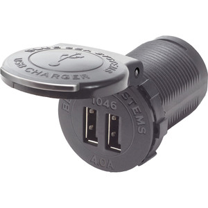 Blue Sea 1046 48V Dual USB Charger Socket Mount Blue Sea 1046 48V Dual USB Charger Socket Mount