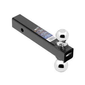 Draw-Tite Dual Ball Mount 2" Square Solid Shank 8" Length w/Chrome 1-1-7/8" & 2" Balls - Black Draw-Tite Dual Ball Mount 2" Square Solid Shank 8" Length w/Chrome 1-1-7/8" & 2" Balls - Black