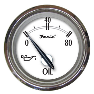 Faria Newport SS 2" Oil Pressure Gauge - 0 to 80 PSI Faria Newport SS 2" Oil Pressure Gauge - 0 to 80 PSI