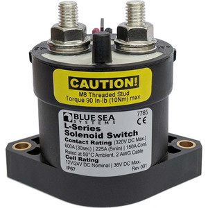 Blue Sea 7765 L-Series Solenoid Switch - 50A - 12/24V DC Blue Sea 7765 L-Series Solenoid Switch - 50A - 12/24V DC