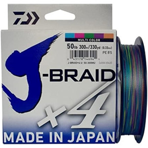 Daiwa J-Braid X4 Filler Spool 50lb Multi-Color 300 Yds