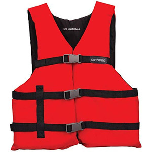 AIRHEAD GENERAL PURPOSE LIFE VEST Red 50-62" AIRHEAD GENERAL PURPOSE LIFE VEST Red 50-62"