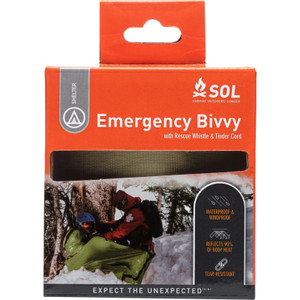 SOL Emergency Bivvy with Rescue Whistle OD Green SOL Emergency Bivvy with Rescue Whistle OD Green