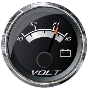 Faria Beede Instruments 22022 2 in. Platinum Voltmeter Gauge - 10-16 VDC Faria Beede Instruments 22022 2 in. Platinum Voltmeter Gauge - 10-16 VDC