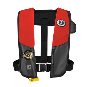 MUSTANG HIT HYDROSTATIC INFLATABLE PFD - RED/BLACK MUSTANG HIT HYDROSTATIC INFLATABLE PFD - RED/BLACK