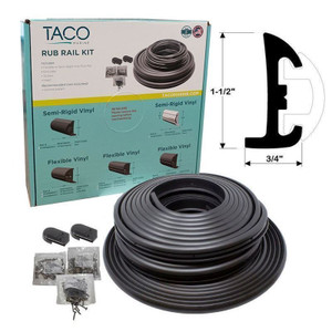 TACO SEMI-RIGID RUB RAIL KIT - BLACK W/BLACK INSERT - 50' TACO SEMI-RIGID RUB RAIL KIT - BLACK W/BLACK INSERT - 50'