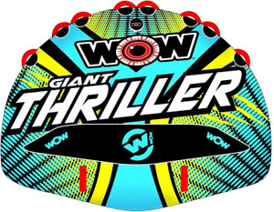 Inflatable Towable WOW Giant Thriller 4 Person Deck Tube for Boating | Inflatable Towable WOW Giant Thriller 4 Person Deck Tube for Boating |