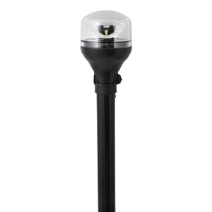 Attwood LightArmor All-Around Nav Light - 12" Black Pole Horizontal Attwood LightArmor All-Around Nav Light - 12" Black Pole Horizontal