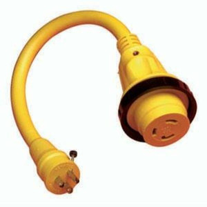 Marinco Power Cord Adapter; For 30 Amps To RV From 15 Amp Standard Power Outlets Marinco Power Cord Adapter; For 30 Amps To RV From 15 Amp Standard Power Outlets