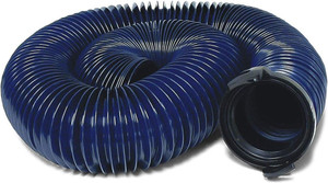 Valterra 20' Blue Standard Quick Drain Sewer Hose with Straight Hose Adapter Valterra 20' Blue Standard Quick Drain Sewer Hose with Straight Hose Adapter