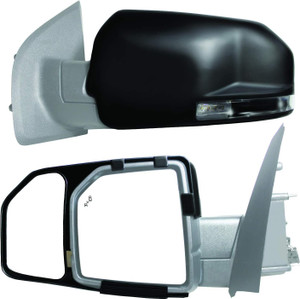 K Source Snap-On ExteriorTowing Mirrors For Ford F150 (15+), Black