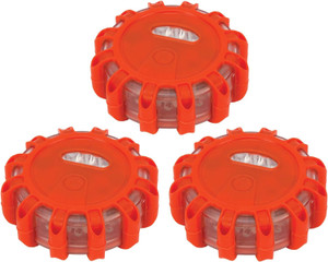 Performance Tool 3 LED Road Flares Lights Emergency Pack W/Bag, Performance Tool 3 LED Road Flares Lights Emergency Pack W/Bag,