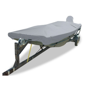 Carver Styled-to-Fit boat cover Fits Open Jon Boat 14' 6" x 60" Gray Carver Styled-to-Fit boat cover Fits Open Jon Boat 14' 6" x 60" Gray