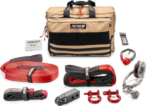 Factor 55 Sawtooh Black Hitchlink and Recovery Bag | Recovery Kit for Jeeps, Trucks, and SUVs