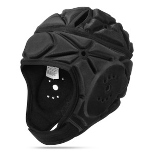Surlim Soft Shell Helmet For Flag Football Rugby Headgear (Medium, Black)